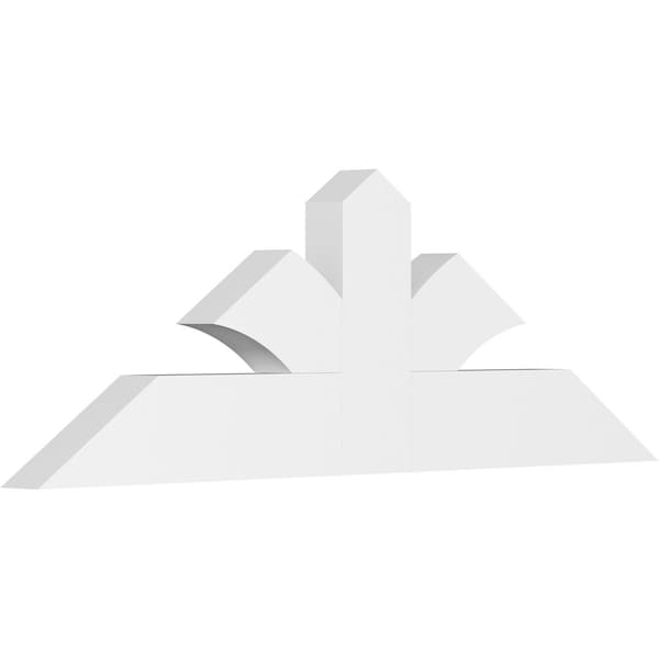 Ekena Millwork Richland Architectural Grade PVC Gable Bracket, 36"W x 12"H x 2"D x 4"F, 8/12 Pitch GBP036X12X0204RIC00 - main